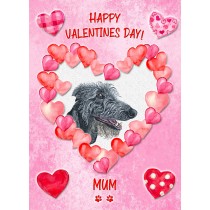 Lurcher Dog Valentines Day Card (Happy Valentines, Mum)
