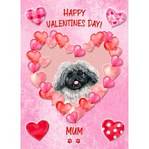 Pekingese Dog Valentines Day Card (Happy Valentines, Mum)