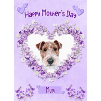 Airedale Dog Mothers Day Card (Happy Mothers, Mum)