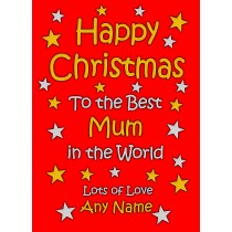 Personalised Mum Christmas Card (Red)