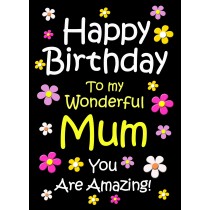 Mum Birthday Card (Black)