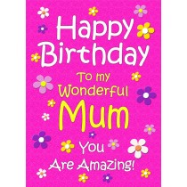 Mum Birthday Card (Cerise)