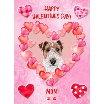 Airedale Dog Valentines Day Card (Happy Valentines, Mum)