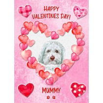Labradoodle Dog Valentines Day Card (Happy Valentines, Mummy)
