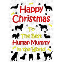 From The Dog  Christmas Card (Human Mummy, White)