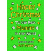 Personalised Mummy Christmas Card (Green)