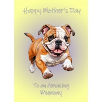 Bulldog Dog Mothers Day Card For Mummy