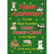 From The Cat Anniversary Card (Purrfect Mummy and Daddy)