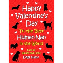 Personalised From The Dog Valentines Day Card (Human Nan)