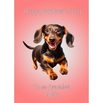 Dachshund Dog Mothers Day Card For Nan