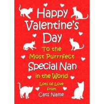 Personalised From The Cat Valentines Day Card (Special Nan)