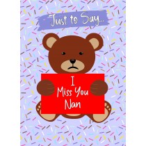 Missing You Card For Nan (Bear)