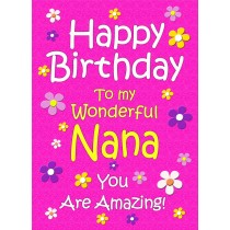 Nana Birthday Card (Cerise)