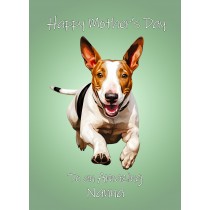 English Bull Terrier Dog Mothers Day Card For Nanna