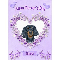 Gordon Setter Dog Mothers Day Card (Happy Mothers, Nanna)