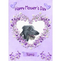 Lurcher Dog Mothers Day Card (Happy Mothers, Nanna)