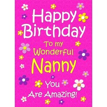 Nanny Birthday Card (Cerise)