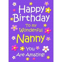 Nanny Birthday Card (Purple)