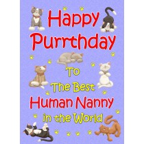 From The Cat Birthday Card (Lilac, Human Nanny, Happy Purrthday)