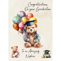 Graduation Passing Exams Congratulations Card For Nephew (Design 1)