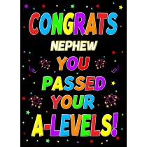 Congratulations A Levels Passing Exams Card For Nephew (Design 1)