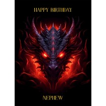 Gothic Fantasy Dragon Birthday Card For Nephew (Design 1)