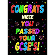 Congratulations GCSE Passing Exams Card For Niece (Design 1)