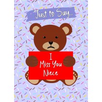 Missing You Card For Niece (Bear)