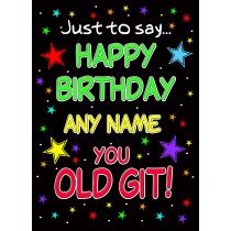 Personalised Funny Birthday Card Old Git
