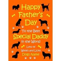 Personalised From The Dog Fathers Day Card (Orange, Special Daddy)