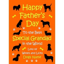 Personalised From The Dog Fathers Day Card (Orange, Special Grandad)