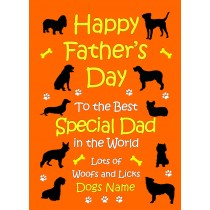 Personalised From The Dog Fathers Day Card (Orange, Special Dad)