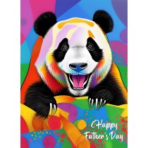 Panda Animal Colourful Abstract Art Fathers Day Card