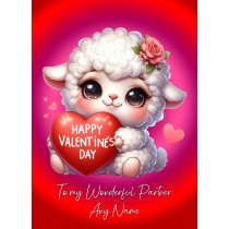 Personalised Valentines Day Card for Partner (Sheep)