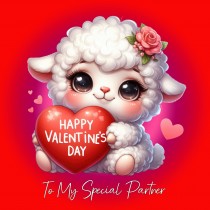 Valentines Day Square Card for Partner (Sheep)