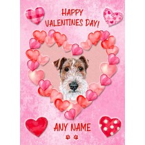 Personalised Airedale Dog Valentines Day Card (Happy Valentines)
