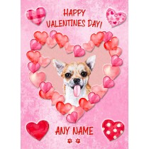 Personalised Chihuahua Dog Valentines Day Card (Happy Valentines)