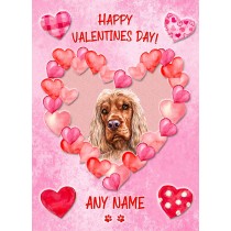 Personalised Cocker Spaniel Dog Valentines Day Card (Happy Valentines)
