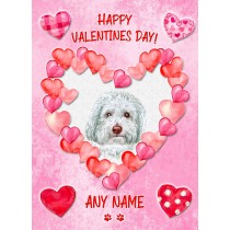 Personalised Labradoodle Dog Valentines Day Card (Happy Valentines)