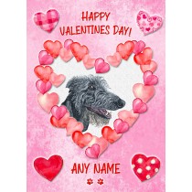 Personalised Lurcher Dog Valentines Day Card (Happy Valentines)