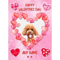 Personalised Poodle Dog Valentines Day Card (Happy Valentines)