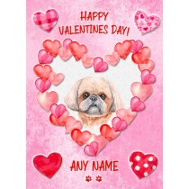 Personalised Shih Tzu Dog Valentines Day Card (Happy Valentines)