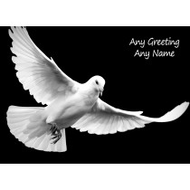 Personalised Pigeon Black and White Art Greeting Card (Birthday, Christmas, Any Occasion)