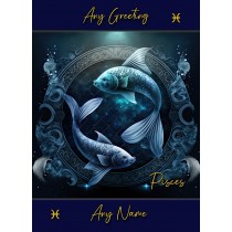 Personalised Fantasy Horoscope Greeting Card (Pisces)