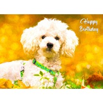 Poodle Art Birthday Card