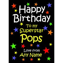 Personalised Pops Birthday Card (Black)