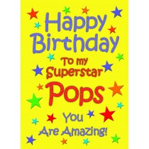Pops Birthday Card (Yellow)