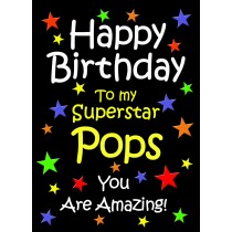 Pops Birthday Card (Black)