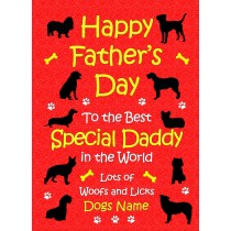 Personalised From The Dog Fathers Day Card (Red, Special Daddy)