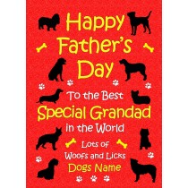 Personalised From The Dog Fathers Day Card (Red, Special Grandad)